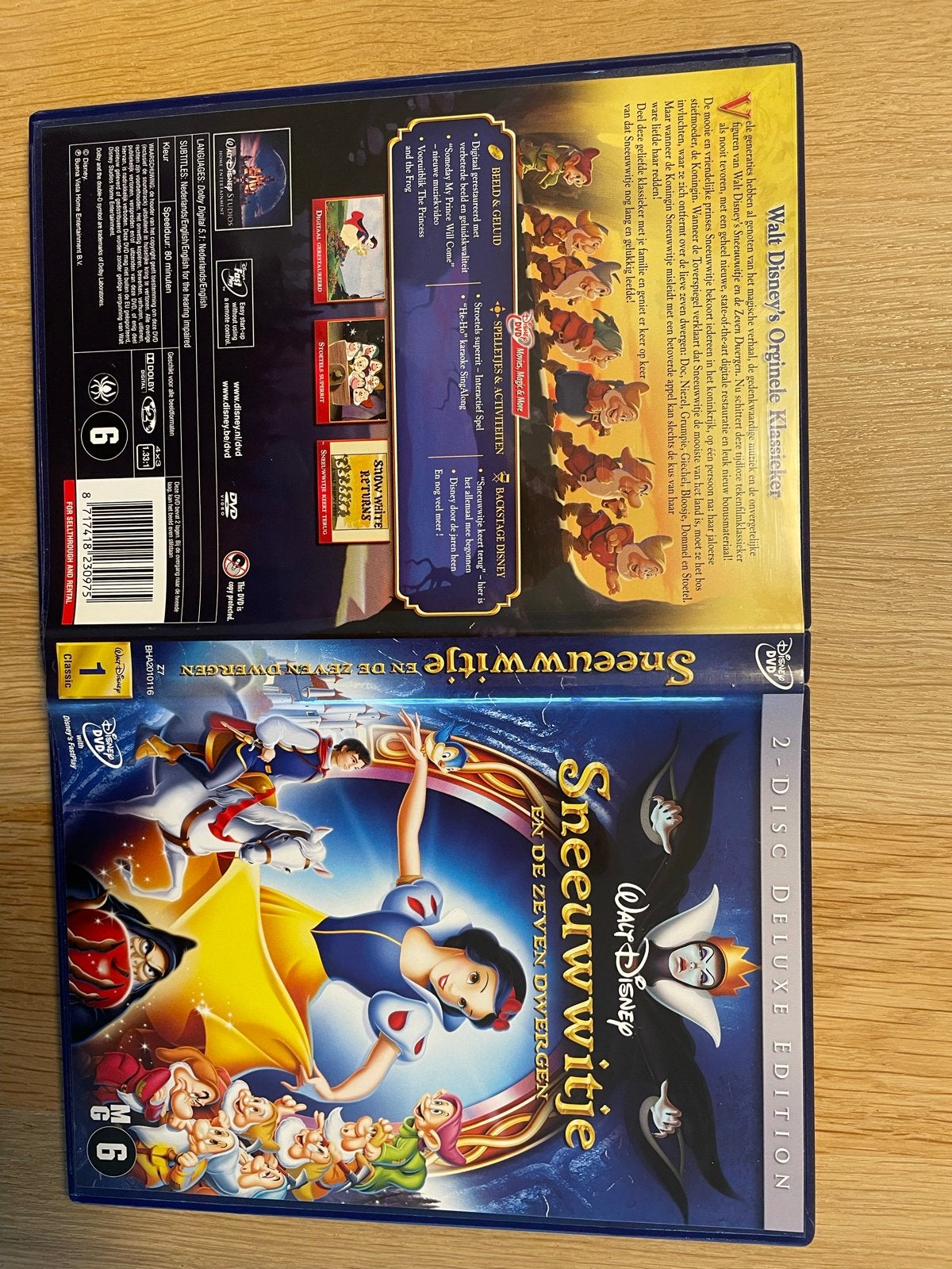 Sneeuwwitje en de Zeven Dwergen - Disney DVD Deluxe Edition, Bonusmateriaal, Tekenfilm, Nederlands, Zo goed als nieuw