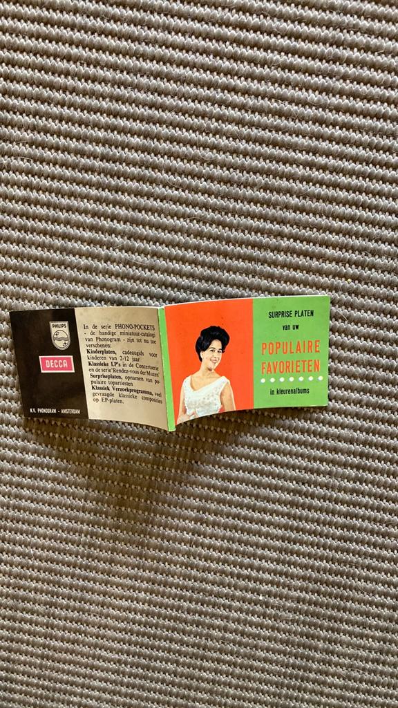Vintage Philips Decca Phono-Pockets Catalogus, Ophalen of Verzenden, 1960 - 1969, Gebruikt