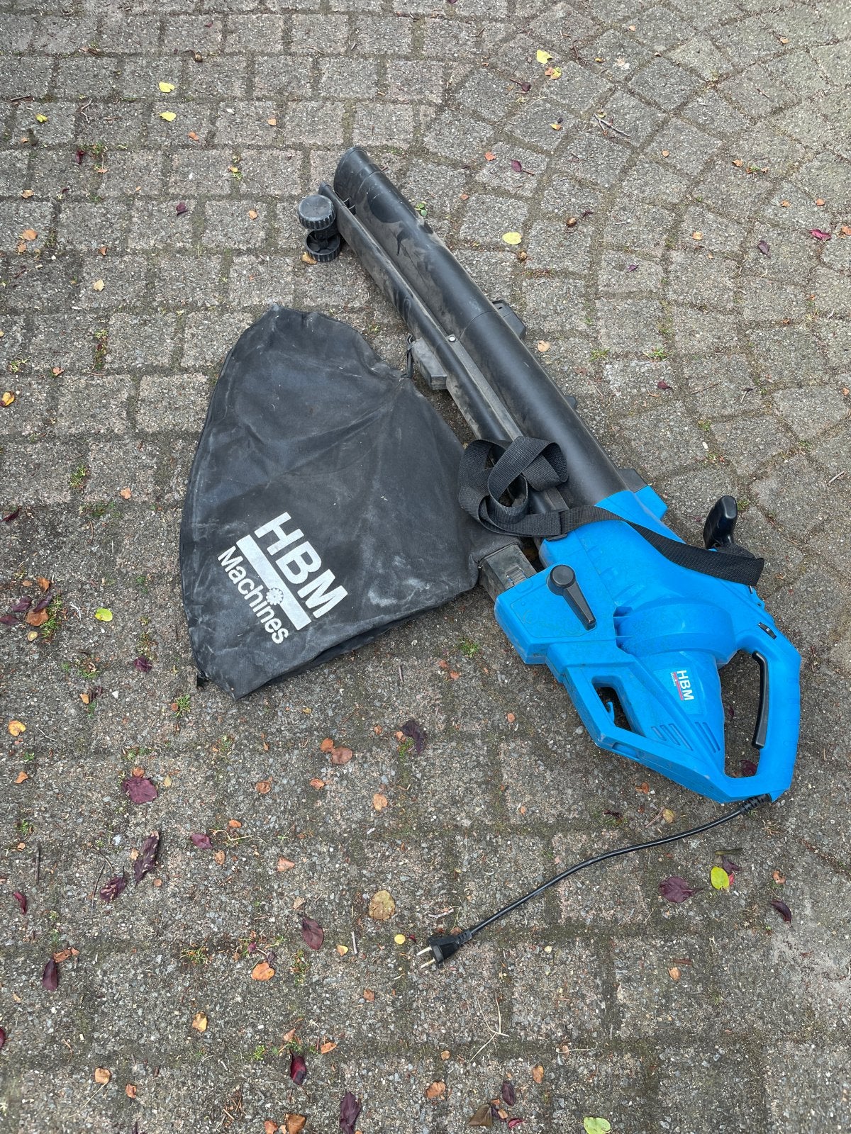 HBM Machines Bladblazer/Bladzuiger met Opvangzak, Tuin en Terras, Gebruikt, Handgedragen, Ophalen of Verzenden, Met opvangzak
