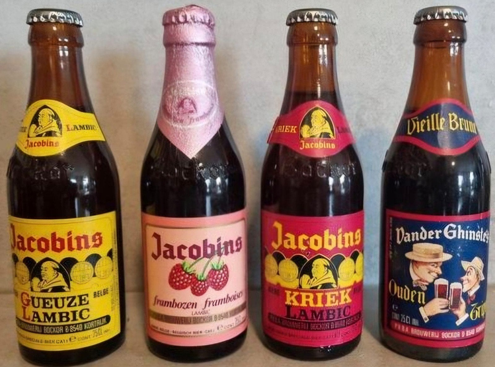 Vintage Bockor set - 3x Jacobins '88-'90, 1x '85-'87, Ophalen of Verzenden, Zo goed als nieuw, Flesje(s), Overige merken