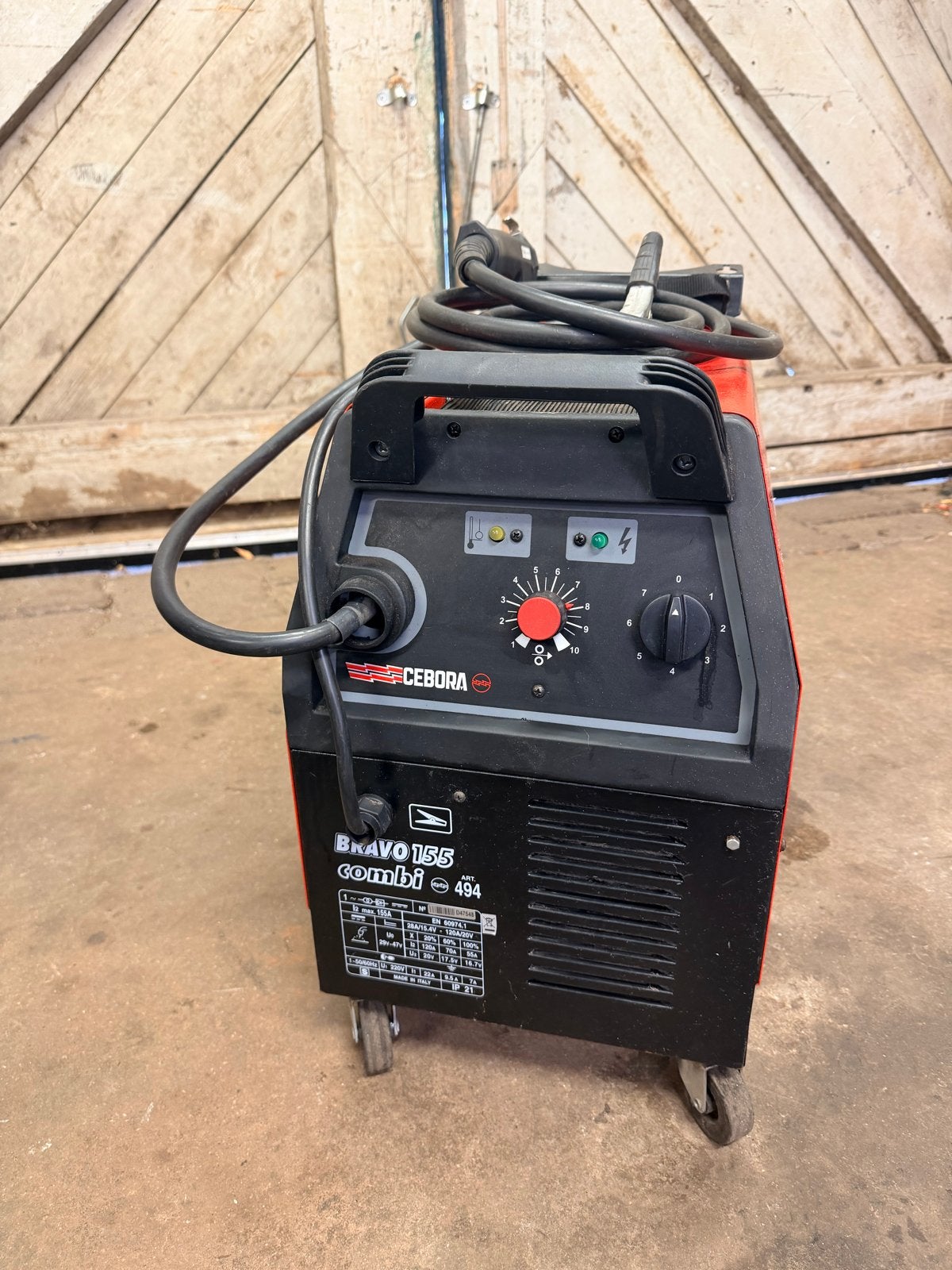 CEBORA BRAVO 155 Combi Lasapparaat, Doe-het-zelf en Verbouw, Gereedschap | Lasapparaten, Ophalen, Gebruikt, 150 tot 250 ampère
