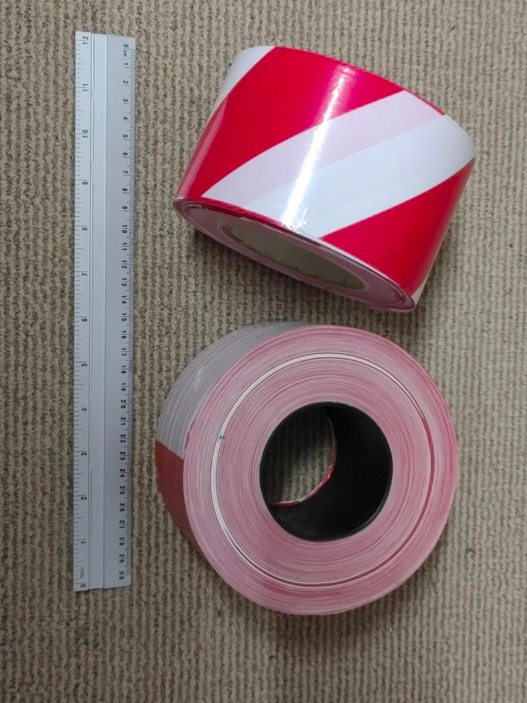 2 rollen afzetlint rood/wit - nieuw, Ophalen, Nieuw
