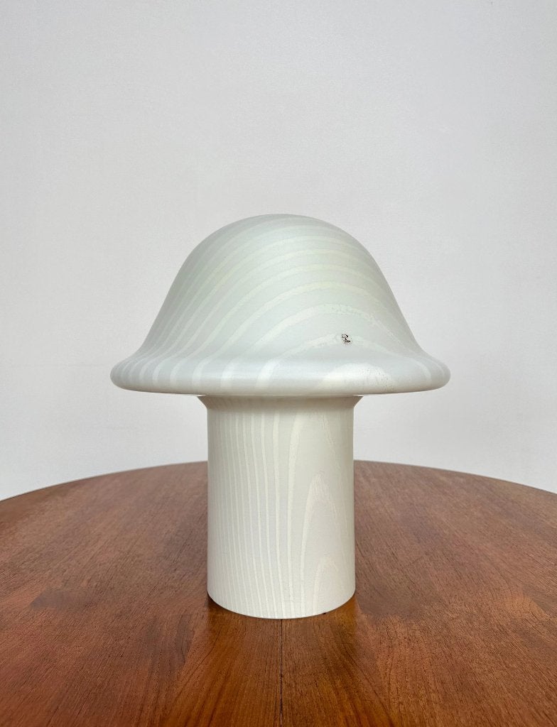 Peill & Putzler zebra glazen paddenstoellamp jaren 70, Ophalen of Verzenden, Zo goed als nieuw, Vintage