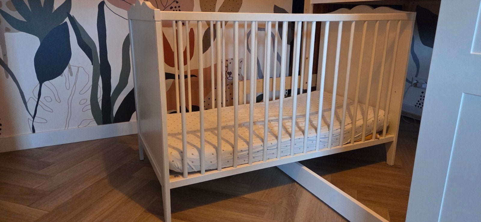 Wit Ledikantje - 60x120cm incl matras optioneel, Kinderen en Baby's, Babywiegjes en Ledikanten, Ophalen, Gebruikt, Ledikant