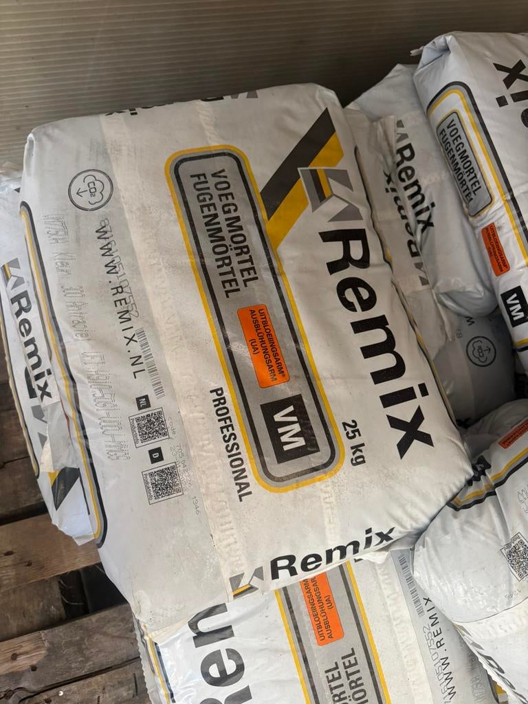 Remix voegmortel 25kg ANTRACIET, Ophalen of Verzenden, Zo goed als nieuw, Overige typen