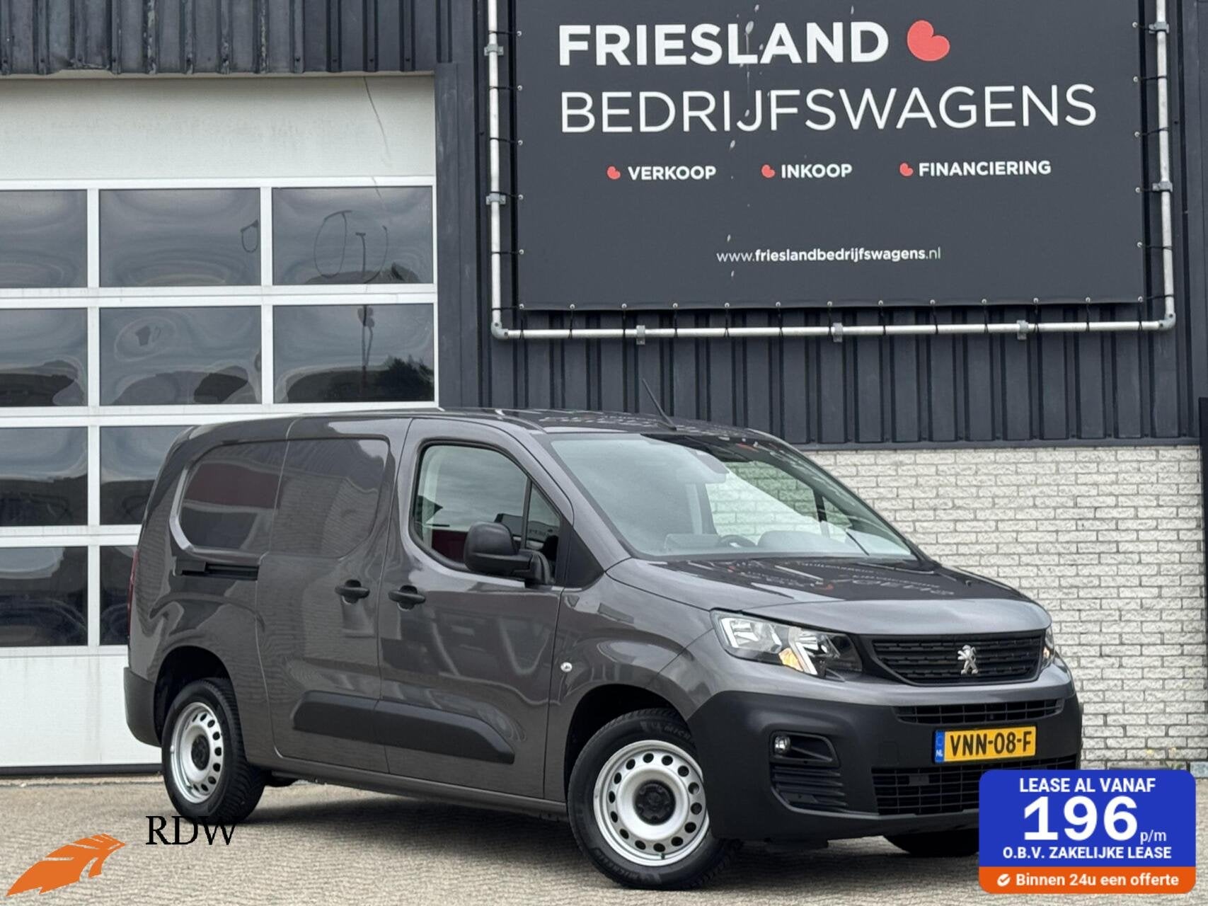 Peugeot Partner MARGE 1.5 102pk Asphalt Long L2 Carplay/Came, Auto's, Voorwielaandrijving, Stof, Gebruikt, 4 cilinders