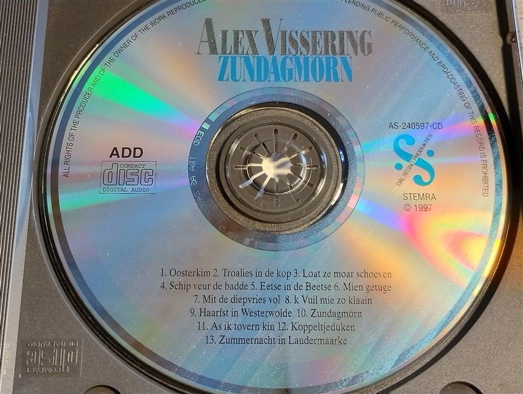 Alex Vissering ‎– Zundagmörn, Cd's en Dvd's, Ophalen of Verzenden, Zo goed als nieuw, Levenslied of Smartlap