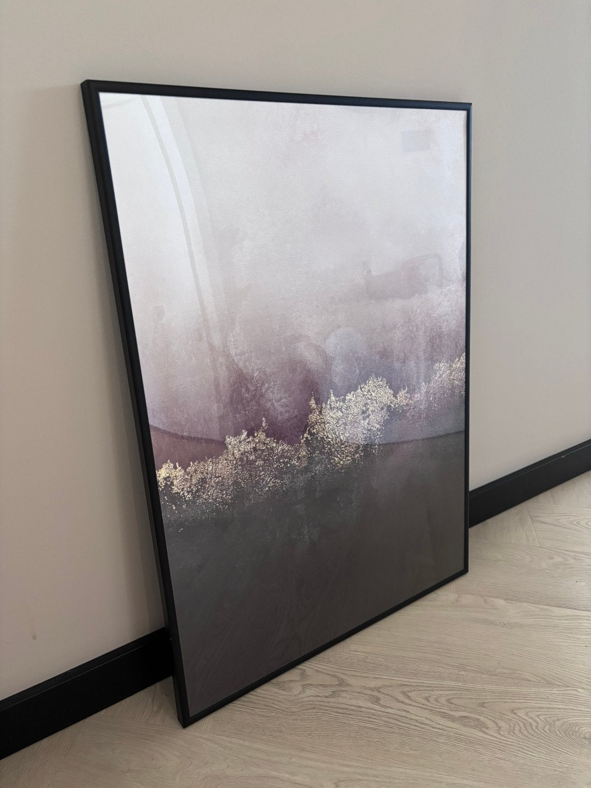 Fotolijst zwart 50x70 van plastic, Ophalen, Zo goed als nieuw, Zwart, Fotolijst