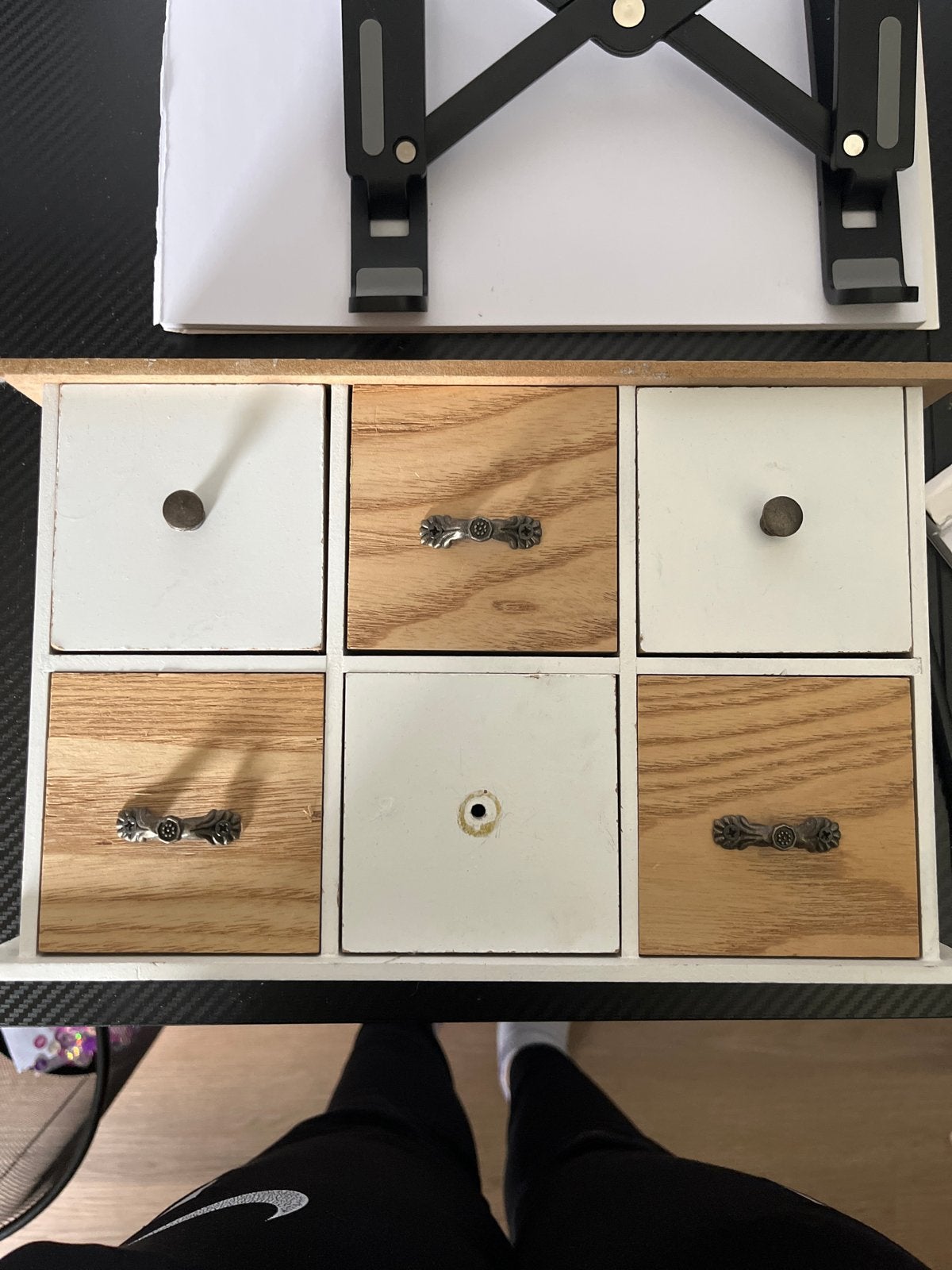 Decoratief ladekastje met 6 lades, Ophalen, Hout, Gebruikt, Meerkleurig