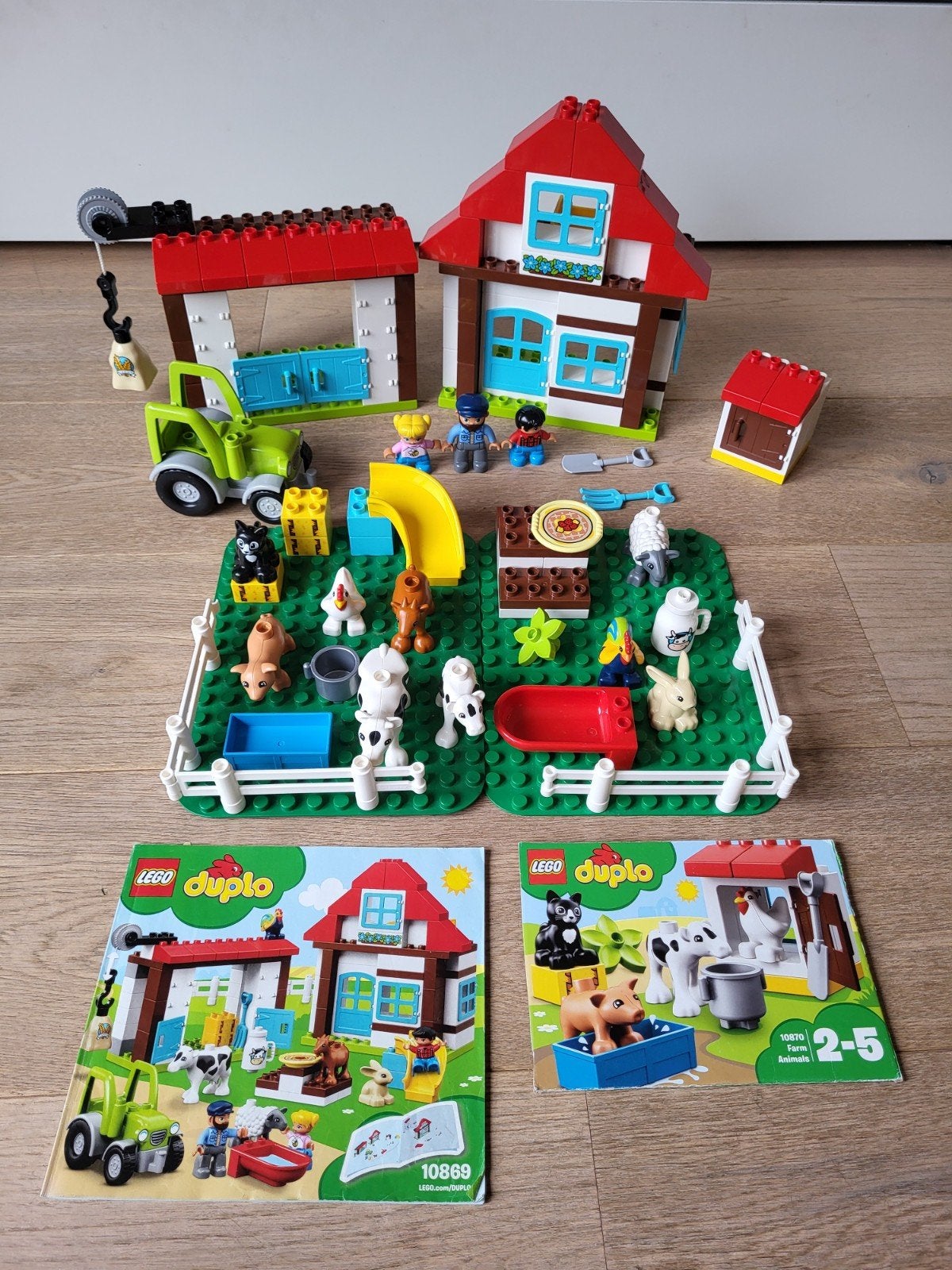 LEGO Duplo Boerderij sets 10869 /10870 en grondplaten, Ophalen of Verzenden, Gebruikt