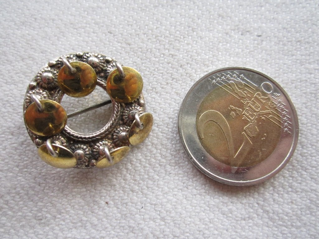 1.  Schitterende oude broche, zilver 830, klein, Ophalen, Zilver, Broche