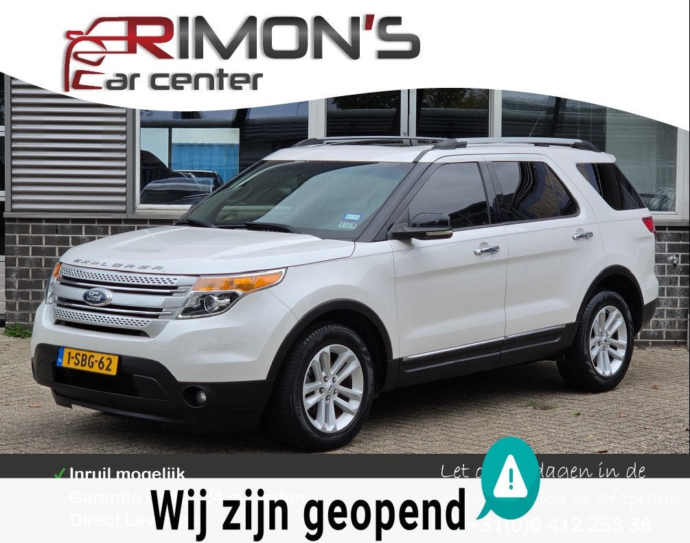 Ford EXPLORER XLT 7 Persoons Navi Camera Leder, Auto's, Automaat, Euro 5, Gebruikt, 2000 kg