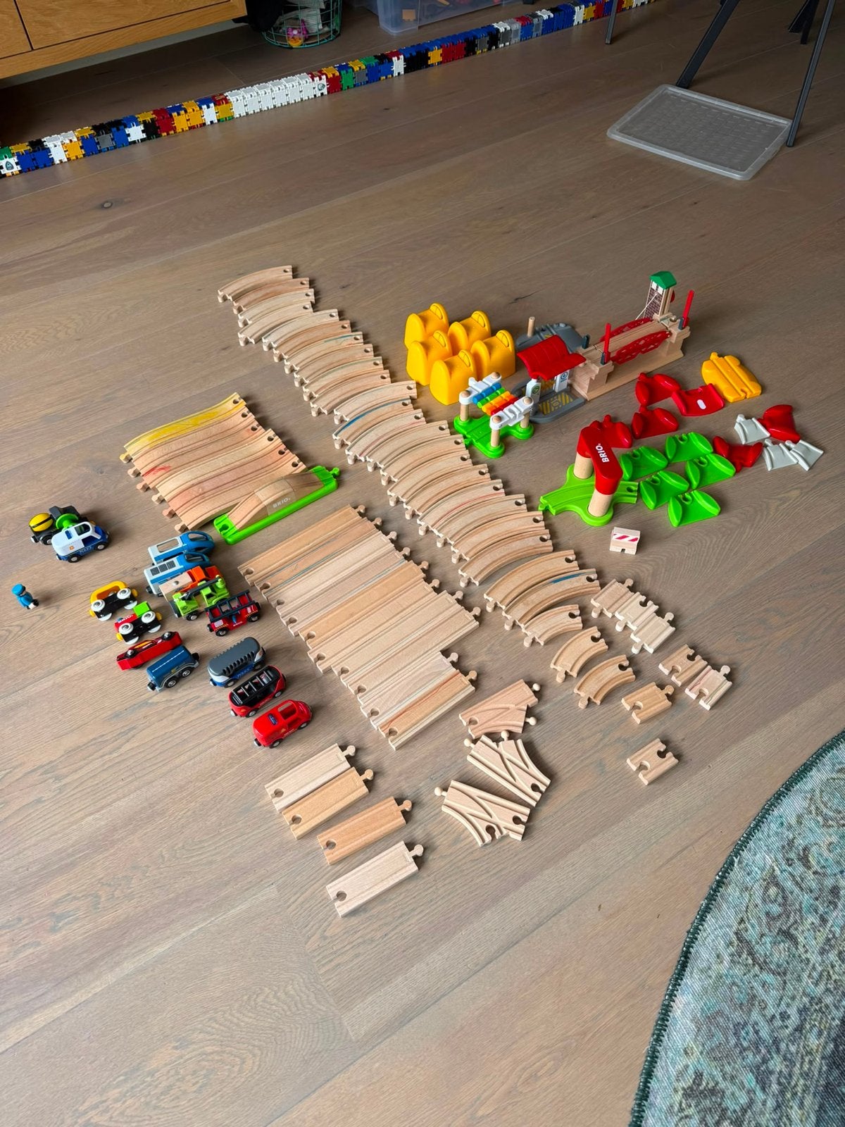 Grote Brio Treinset met veel accessoires en voertuigen, Ophalen of Verzenden, Gebruikt