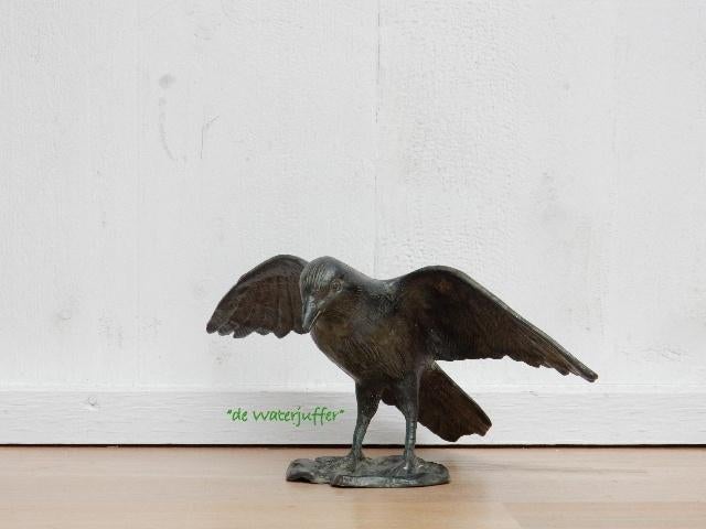 133* Bronzen vliegende vogel (Boven €75 geen verzendkosten), Ophalen of Verzenden, Nieuw, Overige materialen, Dierenbeeld