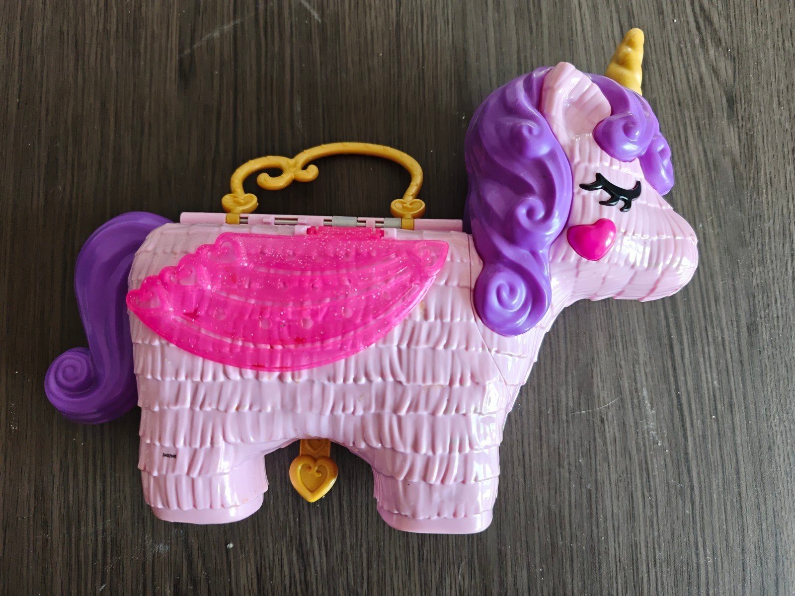 Polly Pocket Eenhoornfeestje Compact Speelset, Ophalen, Zo goed als nieuw, Meisje