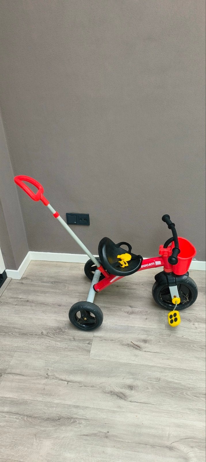 Driewieler fiets vanaf 2 jaar met duwstang, Ophalen, Duwstang
