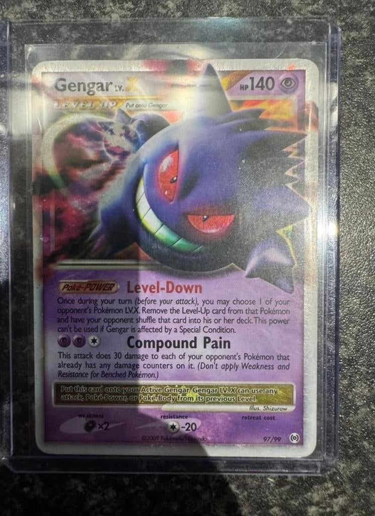 Gengar Lv.X Pokémon Kaart - Platinum Arceus 97/99, Ophalen of Verzenden, Zo goed als nieuw, Losse kaart, Foil