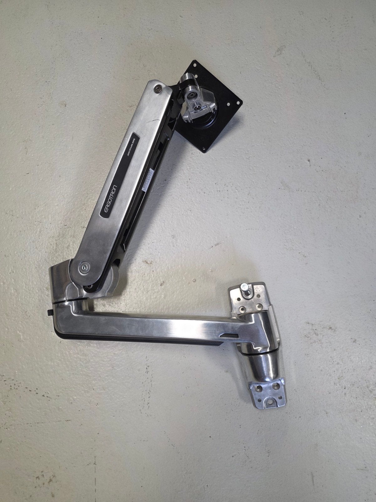 Ergotron LX Sit-Stand Monitorarm voor muur - Zilver/Zwart, Ophalen of Verzenden, Gebruikt
