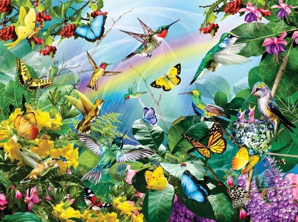 Sunsout legpuzzel 1000 nieuw met kolibri's € 9,95, Ophalen of Verzenden, 500 t/m 1500 stukjes, Nieuw