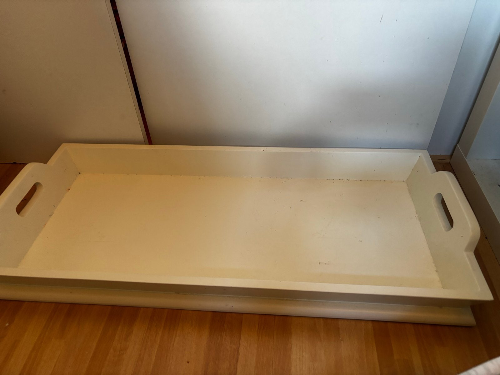 Zwaar Groot rechthoekig dienblad met handvatten, Gebruikt, Ophalen of Verzenden, Dienblad, Met handvatten