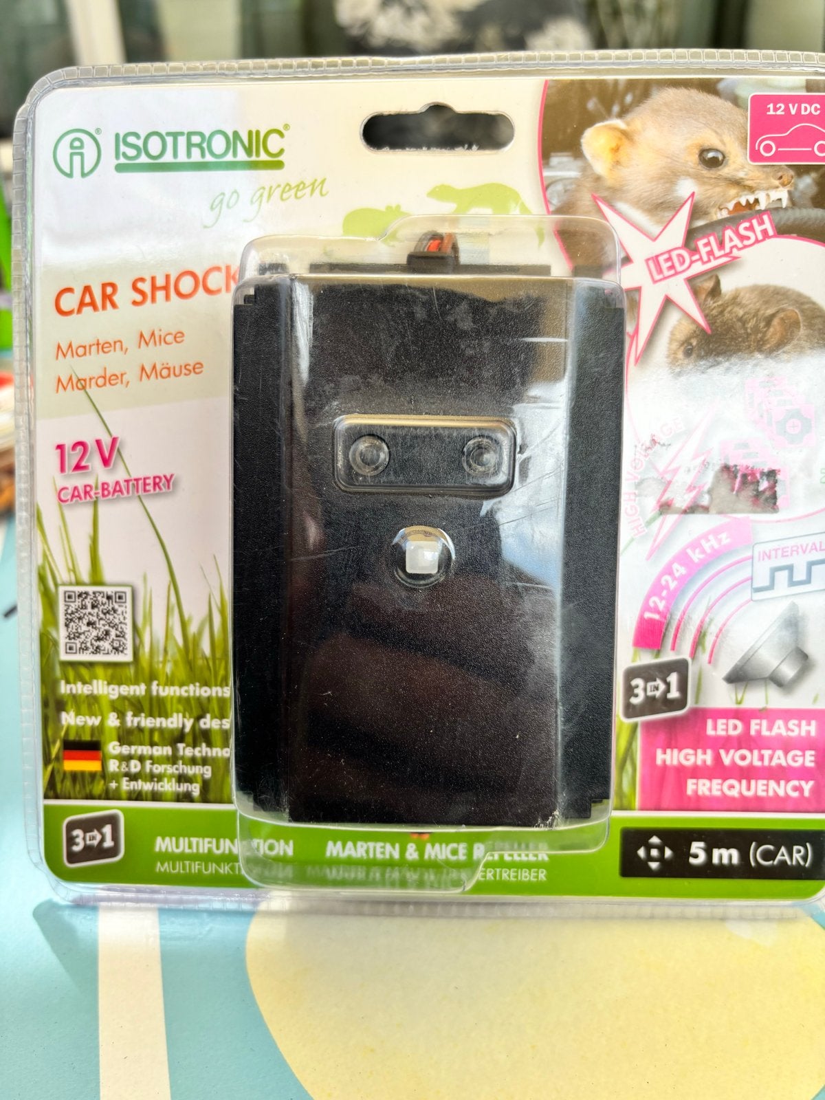 ISOTRONIC Car Shock Marter- en Muizenverjager 12V, Ophalen, Nieuw