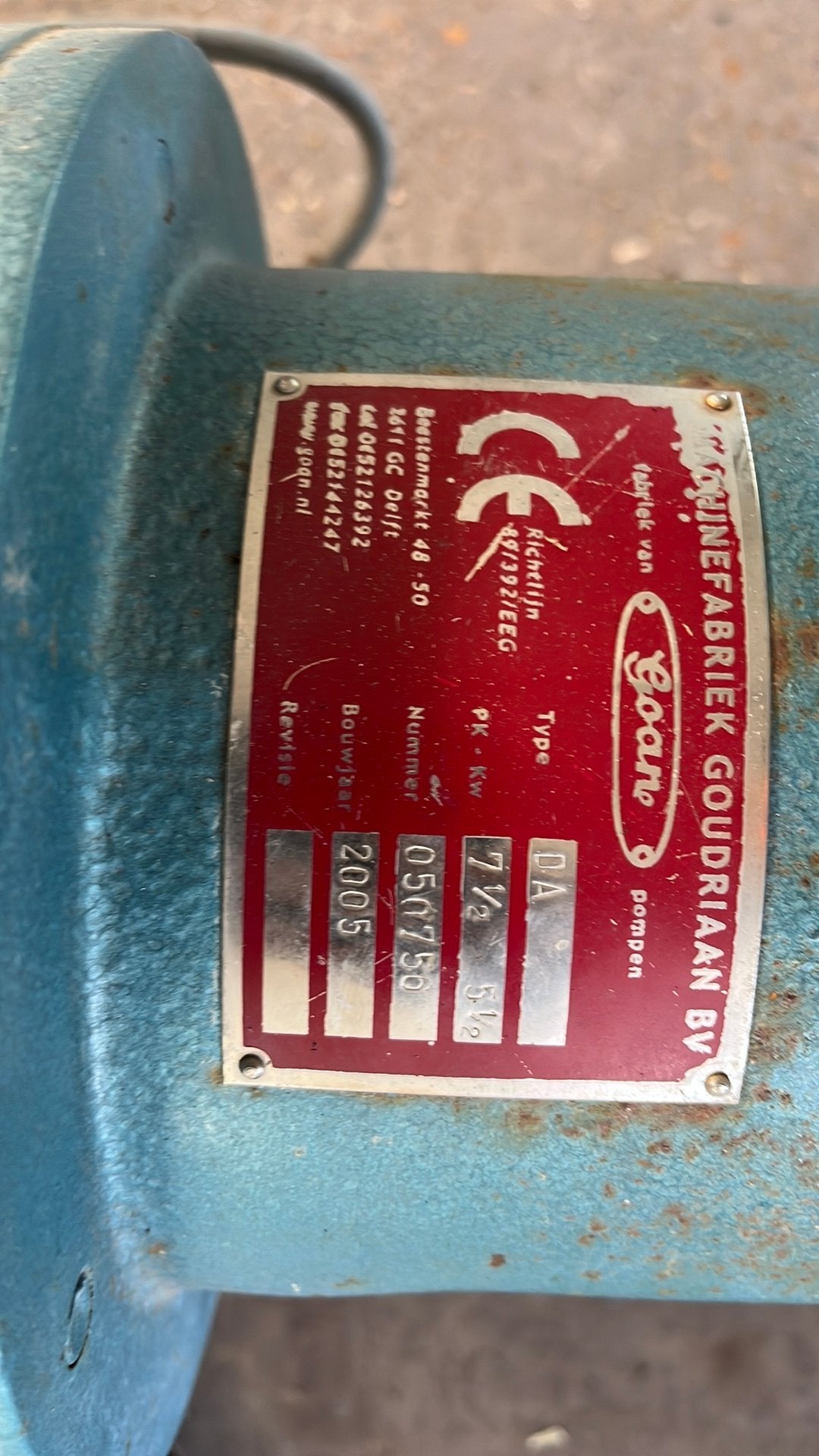 Goan  beregeningspomp  7,5 pk, Ophalen, Zo goed als nieuw, Beregeningspomp