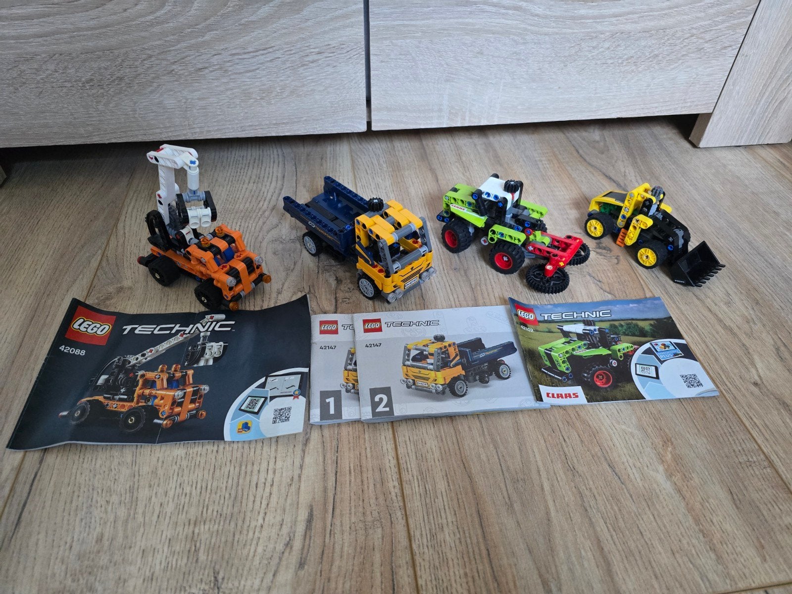 4 complete Lego Technic sets ,als nieuw, Lego, Ophalen of Verzenden, Zo goed als nieuw, Technic