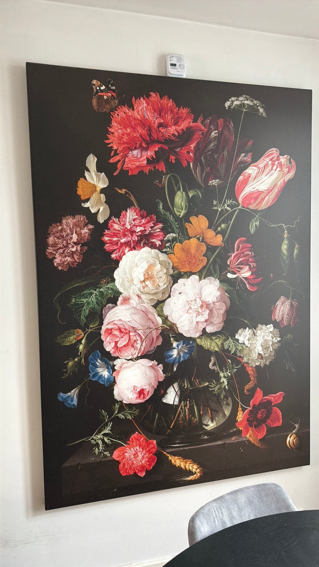 Canvas BLOEMEN in glazen VAAS JAN DAVIDSZ. DE HEEM, Antiek en Kunst, Ophalen