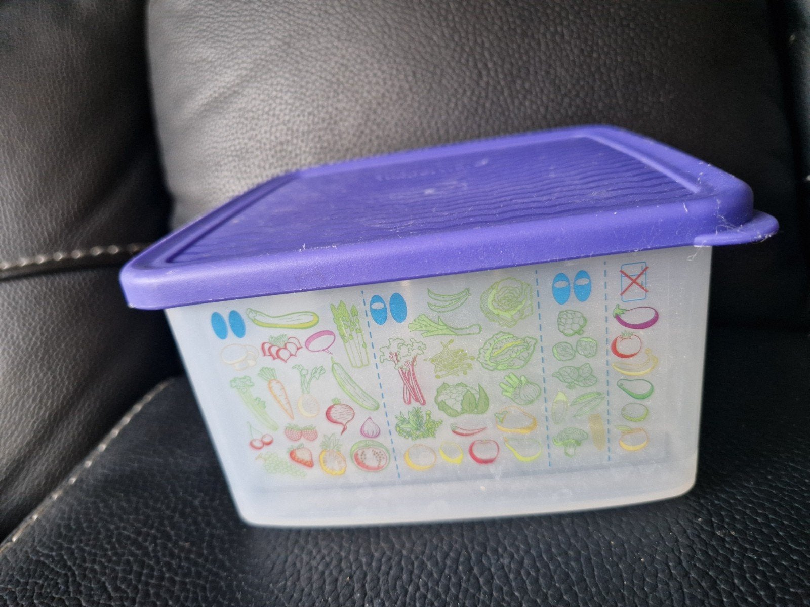 Tupperware Bewaardoos met Ventilatie en Deksel, Gebruikt, Luchtdicht, Bewaardoos, Paars