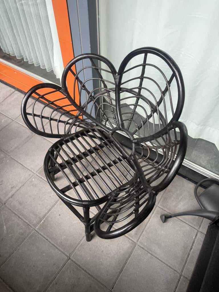 Rotan lotus kuipstoel, Ophalen, Zo goed als nieuw, Rotan