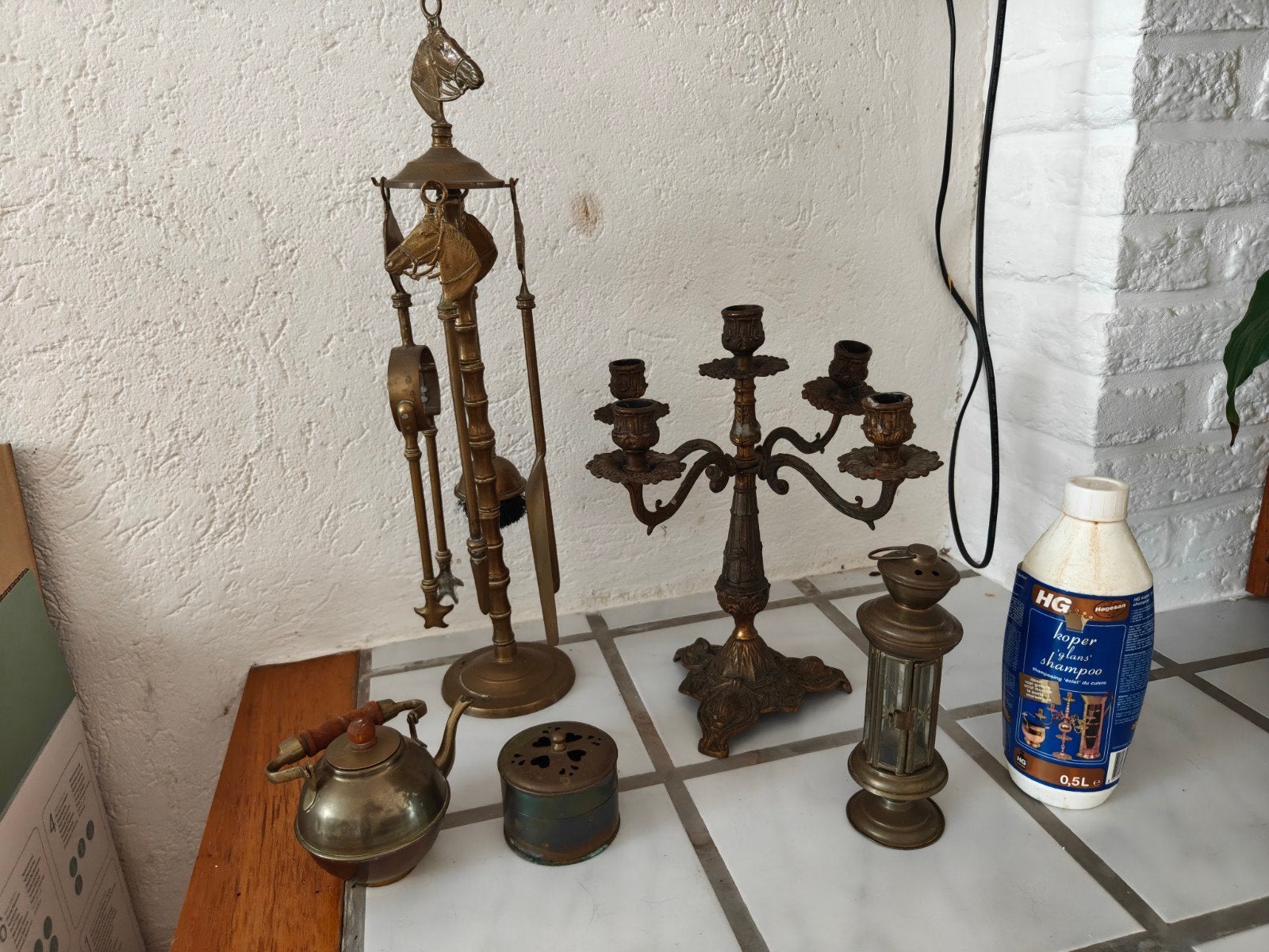 Diverse oude koperen decoratie en gebruiksvoorwerpen, Antiek en Kunst, Antiek | Koper en Brons, Ophalen of Verzenden, Koper