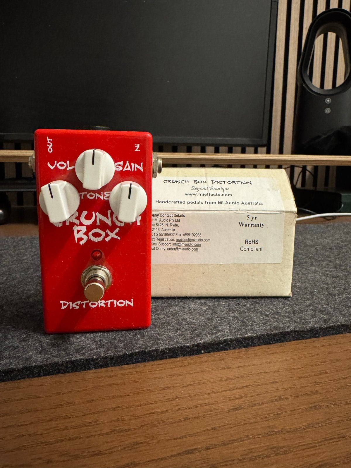 MI Audio Crunchbox Distortion Pedaal, Ophalen of Verzenden, Gebruikt, Distortion, Overdrive of Fuzz