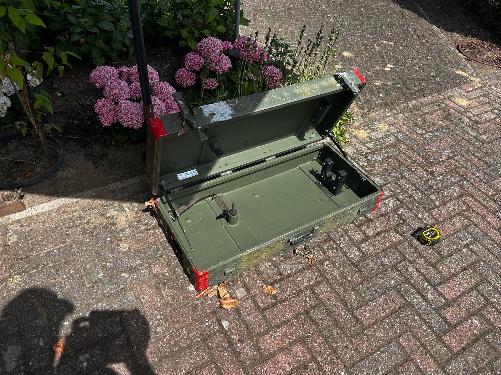 Robuuste Aluminium Kist - Legergroen, Ophalen, Gebruikt, 60 cm of meer, Minder dan 35 cm