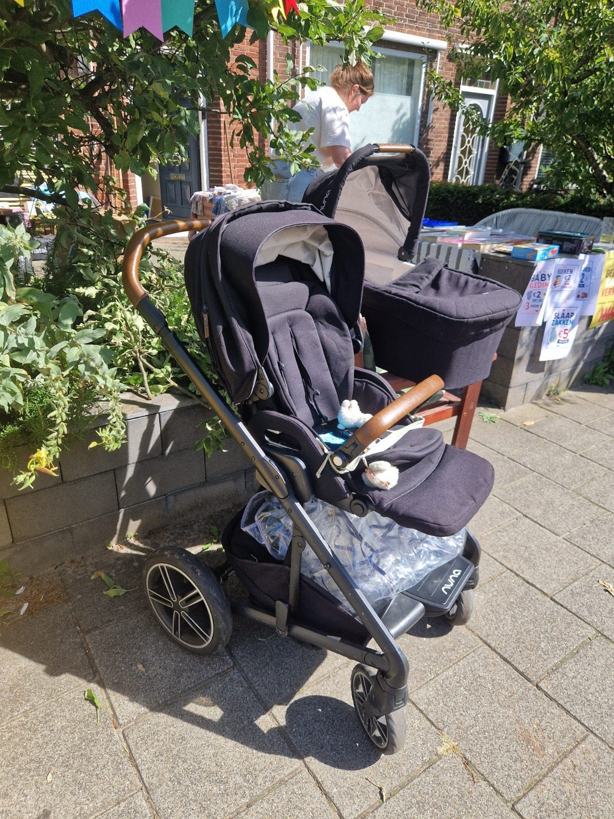 Nuna Mix kinderwagen complete set, Kinderen en Baby's, Kinderwagens en Combinaties, Gebruikt, Verstelbare duwstang, Ophalen, Kinderwagen