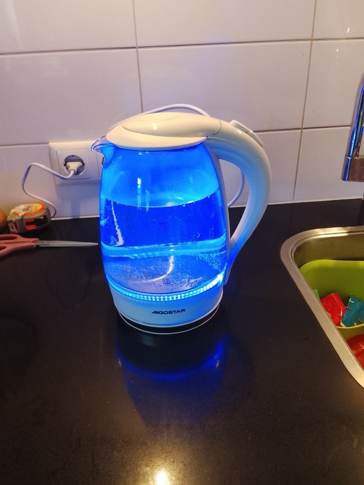 Aigostar 1.7 liter waterkoker zgan, Ophalen of Verzenden, Aigostar, ., .