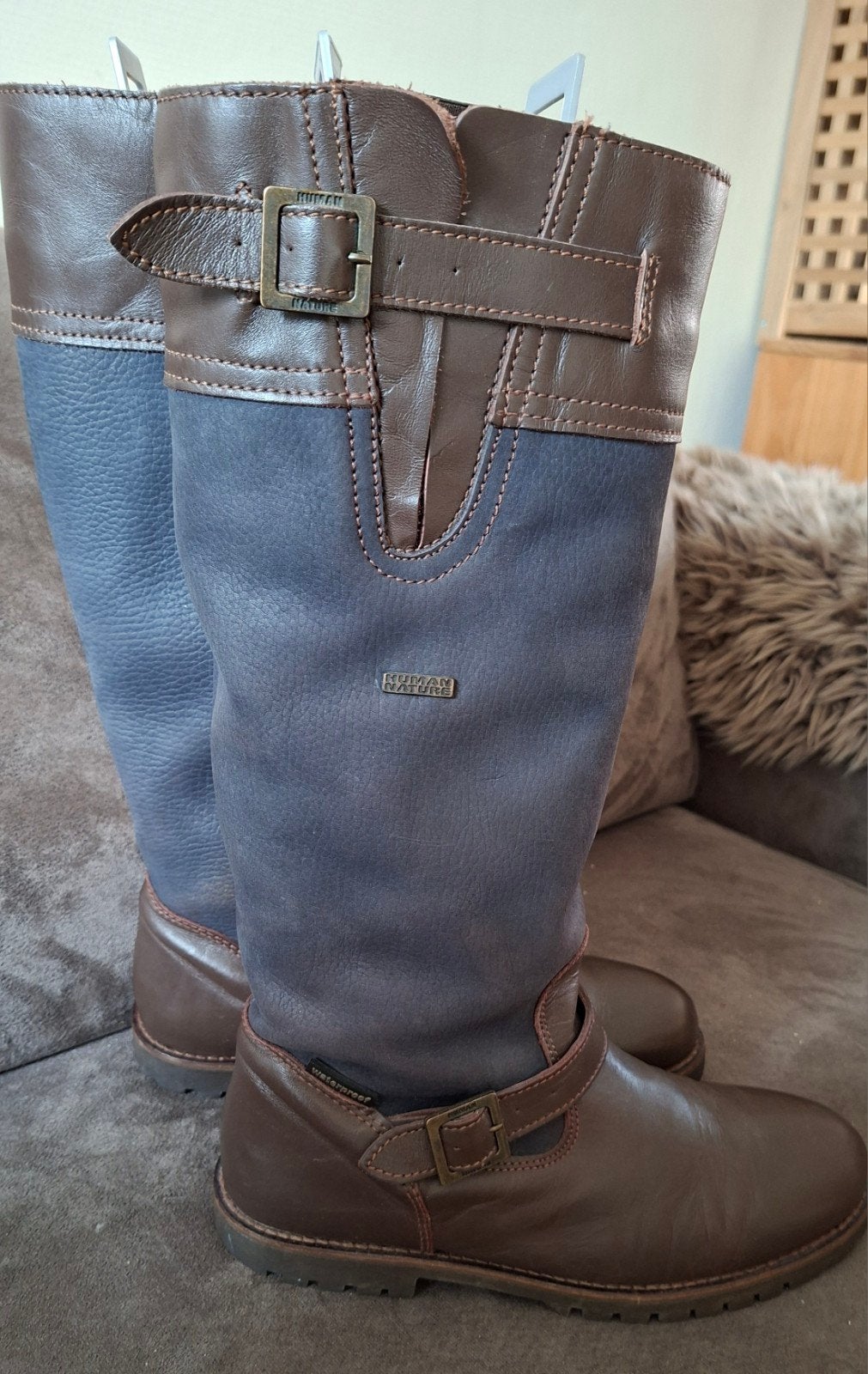 HUMAN NATURE LEREN waterproof laarzen maat 39, Hoge laarzen, Overige kleuren, Nieuw, Ophalen of Verzenden