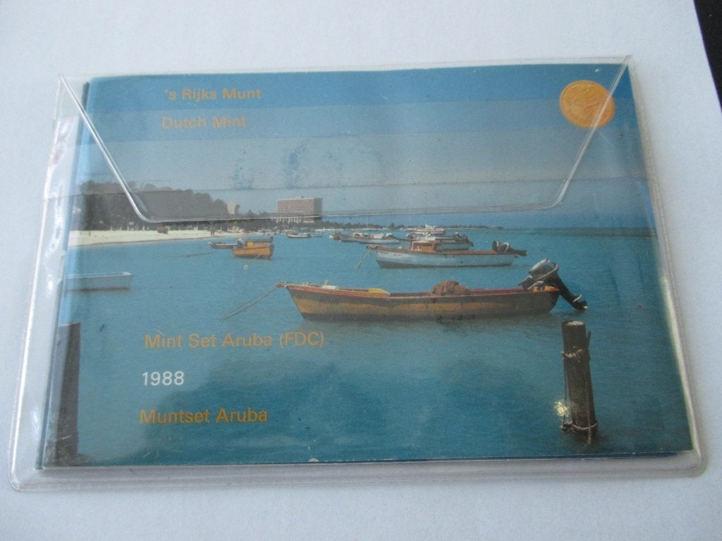 Aruba jaarset 1988 fdc, Postzegels en Munten, Munten | Nederland, Ophalen of Verzenden, Koningin Beatrix, Overige waardes, Setje