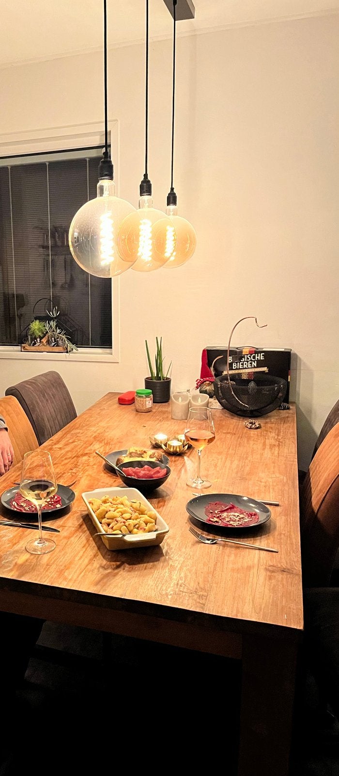 Robuuste houten teakeettafel 180x90 cm, Ophalen, Gebruikt, Stoer, 50 tot 100 cm