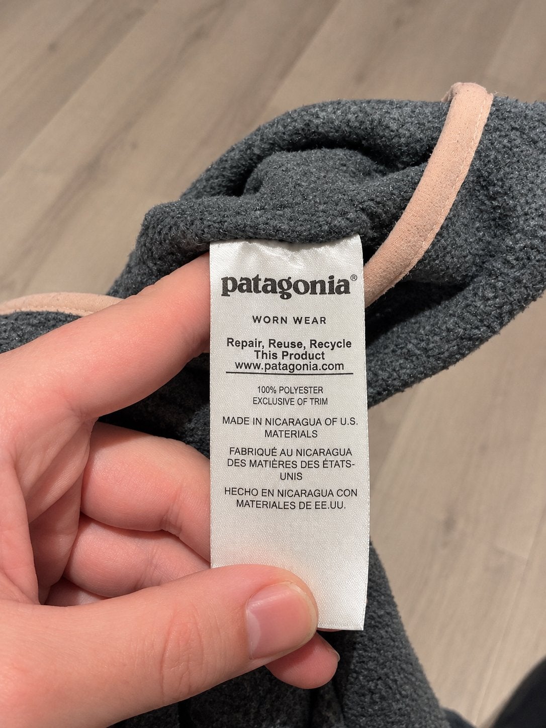 Patagonia Synchilla Snap-T Fleece Grijs/Roze Maat XS, Patagonia Europe Coöperatief U.A., Directsales.europe@patagonia.com, Maat 34 (XS) of kleiner