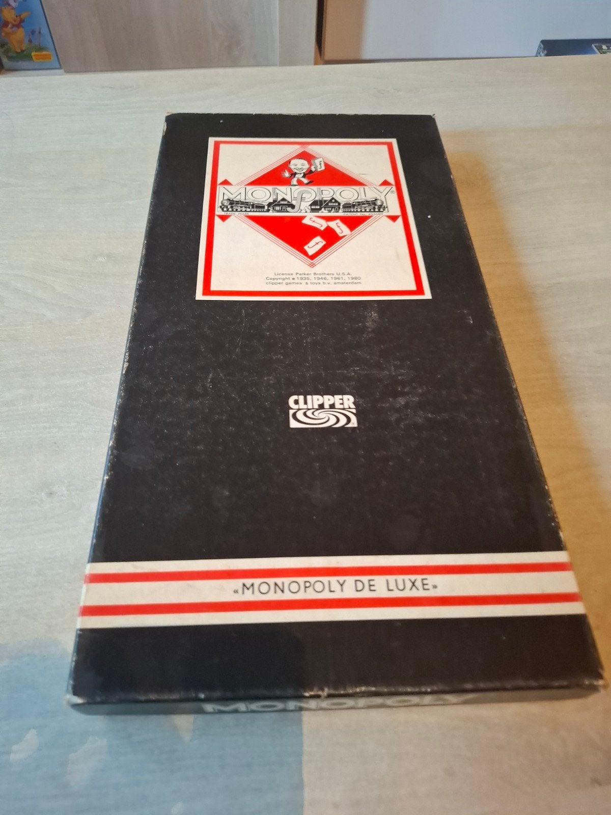 Monopoly De Luxe - Clipper uitgave 1980, Gebruikt, Clipper, Parker Brothers, Ophalen of Verzenden