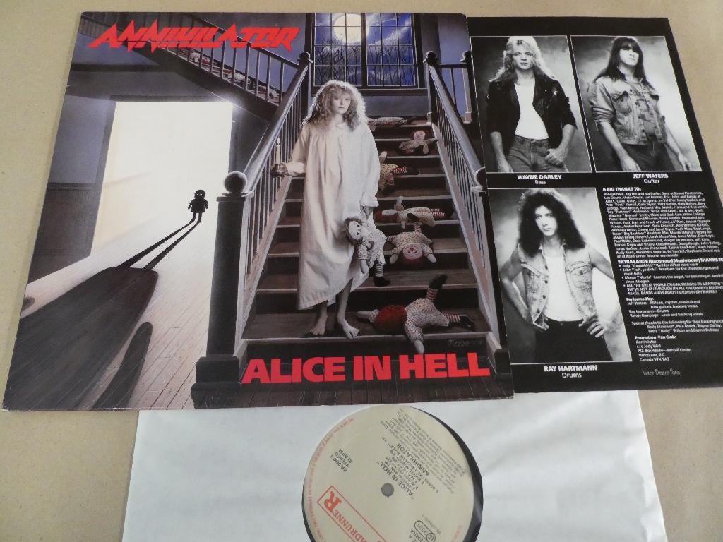 Annihilator  – Alice In Hell (1989) RR, Inclusief binnenhoes, Verzenden, Gebruikt, 12 inch