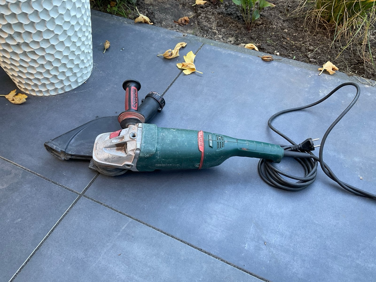 Metabo WX 24-230 Quick haakse slijper met stofkap, Ophalen of Verzenden, Gebruikt, 1000 watt of meer, Haakse handslijpmachine