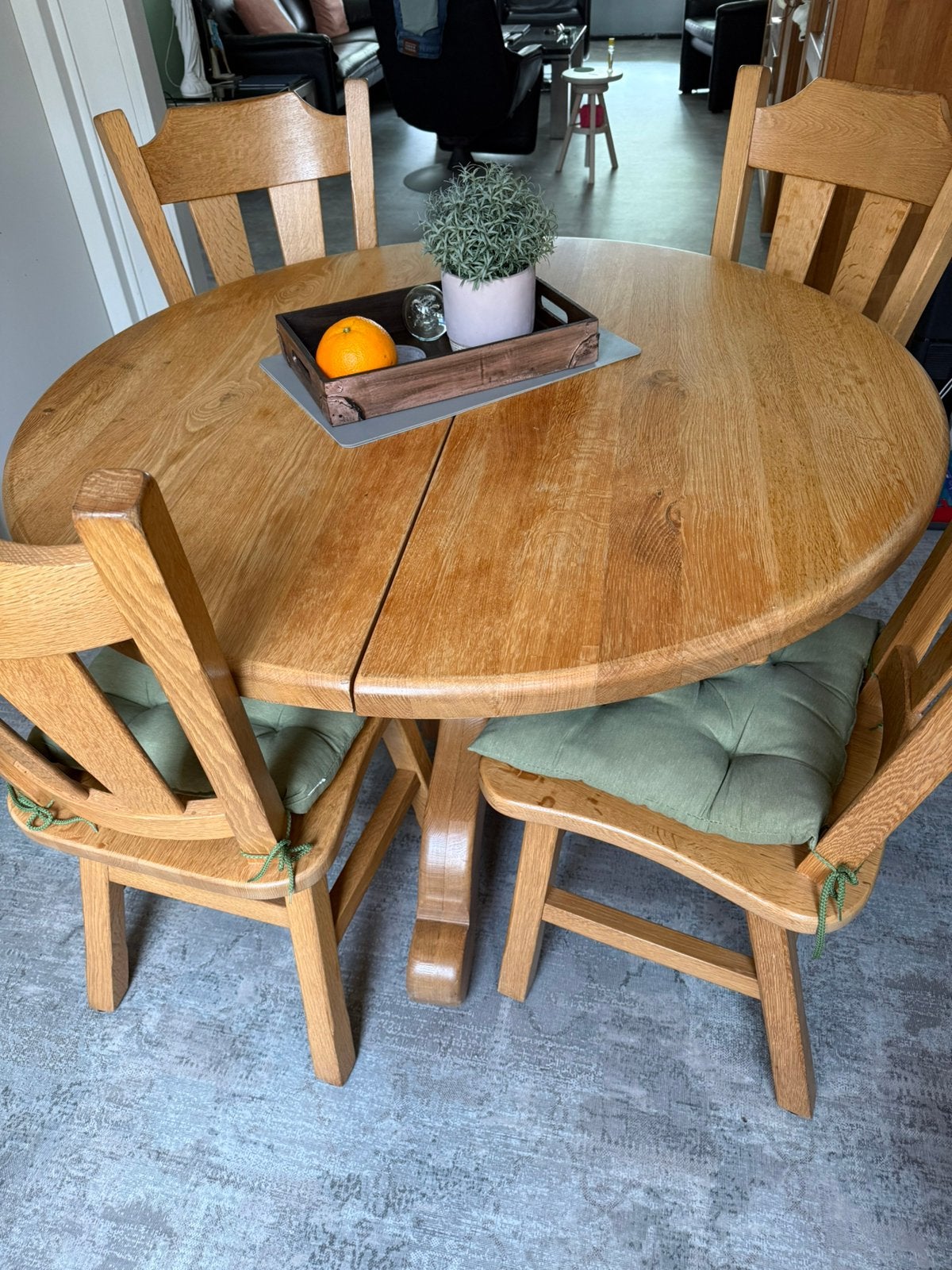 Grenen Eethoek., Ophalen, Gebruikt, 4 tot 6 stoelen