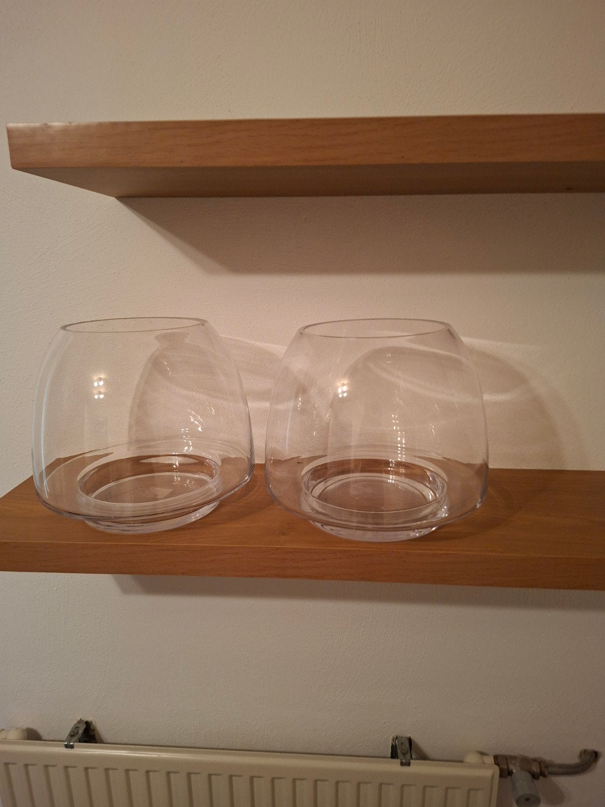 windlichten 2 stuks groot, Glas, Ophalen, Zo goed als nieuw