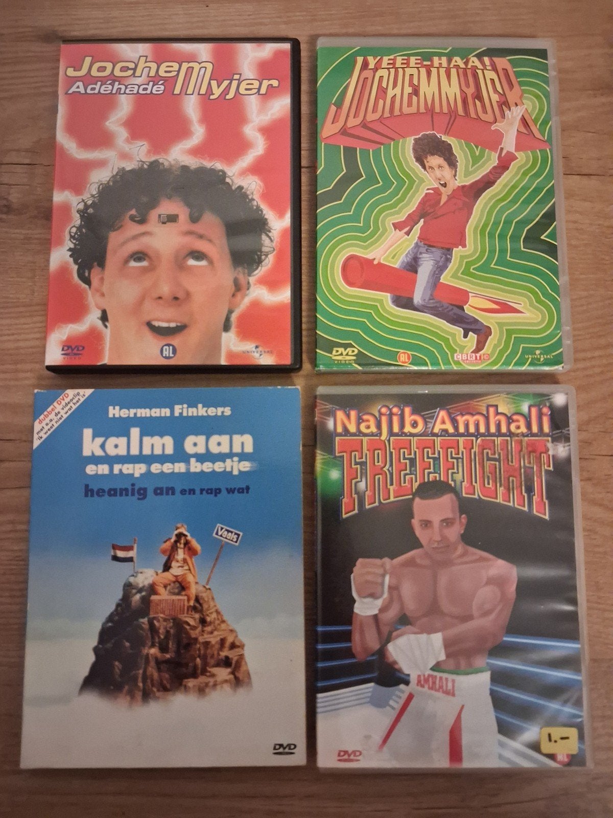 Jochem Myjer, Herman Finkers, Najib Amhali DVD's, Ophalen of Verzenden, Zo goed als nieuw, Overige typen, Inclusief doosje