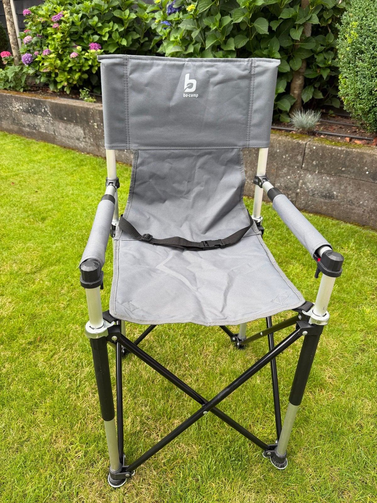 Bo-Camp Opvouwbare Campingstoel - Grijs, Caravans en Kamperen, Ophalen, Gebruikt, Campingstoel