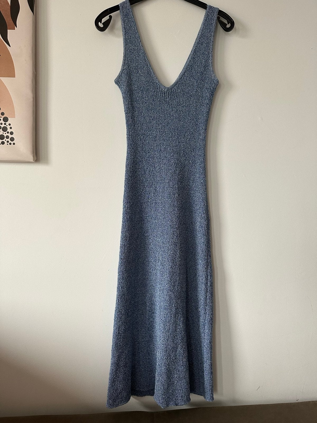 Zara gebreide maxi jurk - Blauw, Blauw, Ophalen of Verzenden, Zo goed als nieuw, Maat 36 (S)