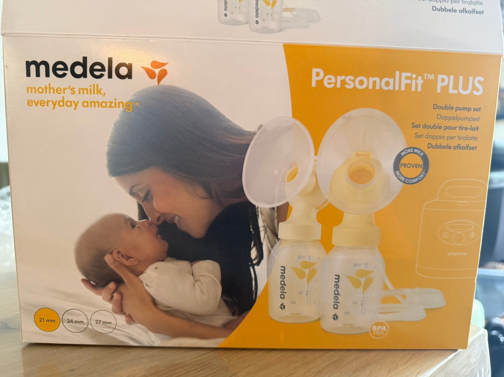 Medela PersonalFit Plus dubbele pomp set 21 cm, Ophalen, Zo goed als nieuw, Borstkolf, Medela