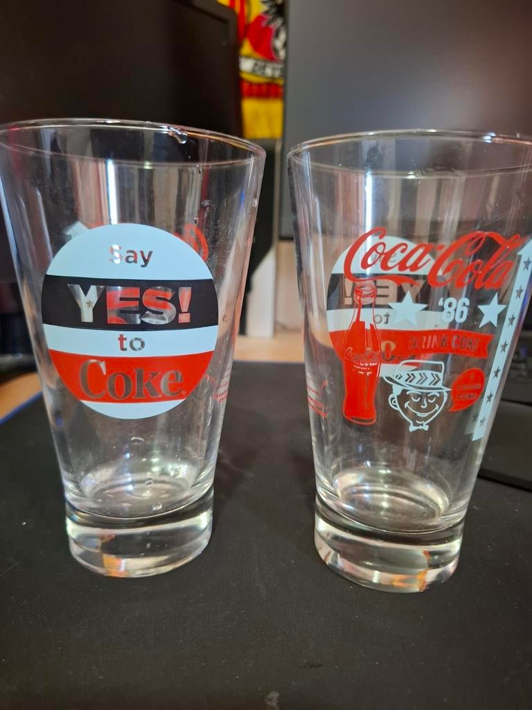 Vintage Coca-Cola Glazen - Set van 2, Antiek en Kunst, Ophalen of Verzenden
