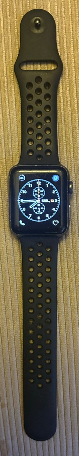 Apple Watch Series 2 42mm Space Gray Aluminium, Overige materialen, Gebruikt, Polshorloge, Kunststof